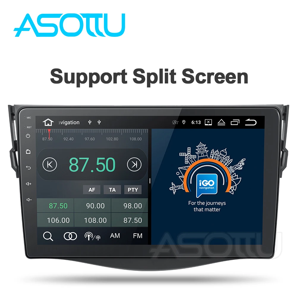 Asottu TO301 Android 9.0 PX30 Coche DVD GPS de Navegación palyer de Coches Reproductor de DVD para toyota rav4 2007 2008 2009 2010 2011 0