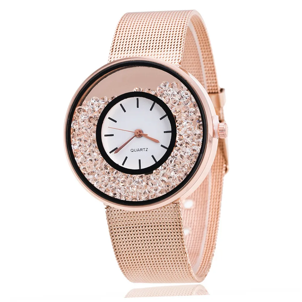Las señoras de Plata de Acero Inoxidable Reloj de Cuarzo PINBO de Lujo de Diamantes de Oro de las Mujeres de los Relojes de la Marca Vestido de reloj de Pulsera Relogio del Reloj de las Mujeres 0