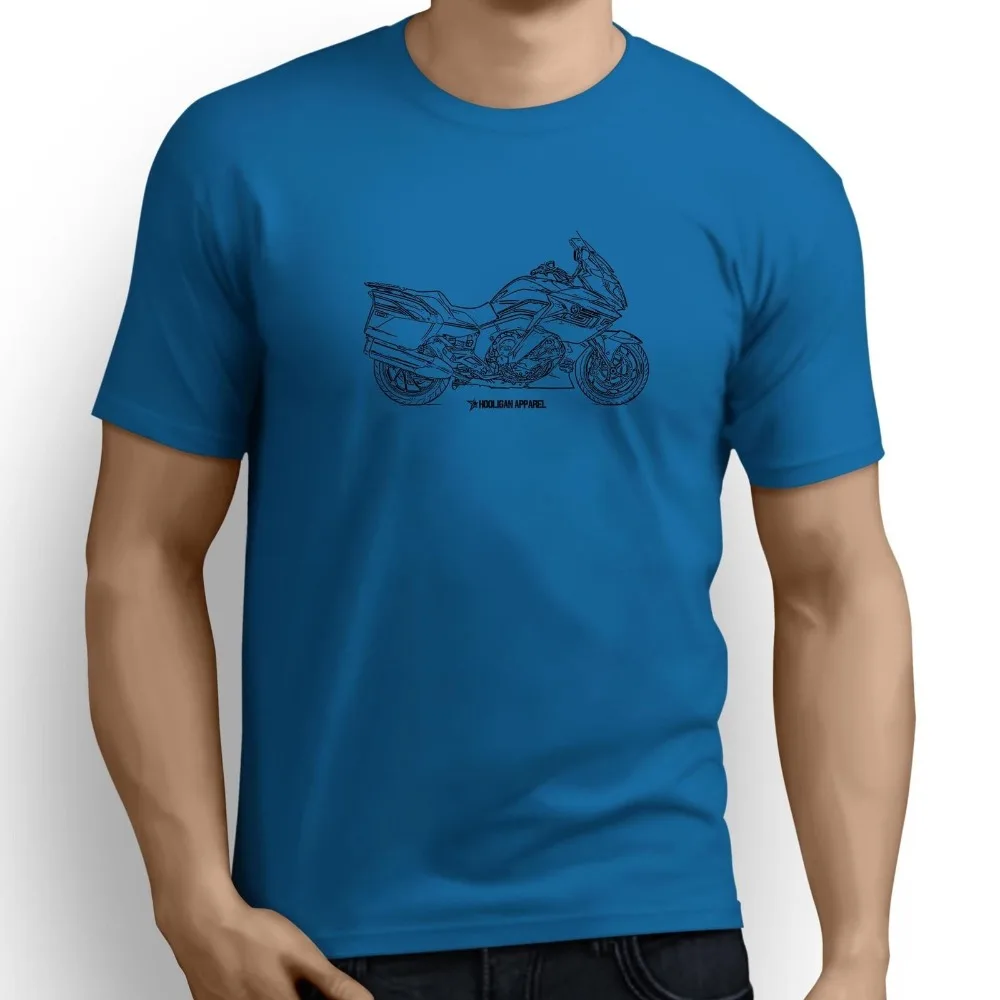 Camisetas de Moda 2019 de Cuello redondo de los Hombres de Manga Corta de la Motocicleta alemán Fans K1600Gt 2017 Inspirado Motocicleta impresión Casual Tops 0