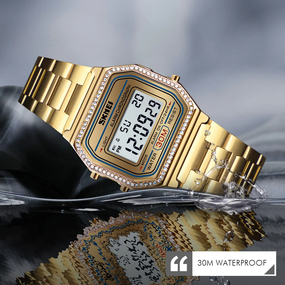 SKMEI las Mujeres de la Moda de los Relojes LED Reloj deportivo Digital de 30M Impermeable Semana Chrono de Mujer Relojes de Pulsera de Reloj Mujer Relogio Feminino 0