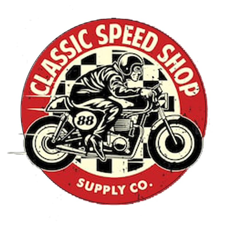 Clásico de la velocidad de la tienda 88 riderr suministro de moto etiqueta engomada del coche decal 0