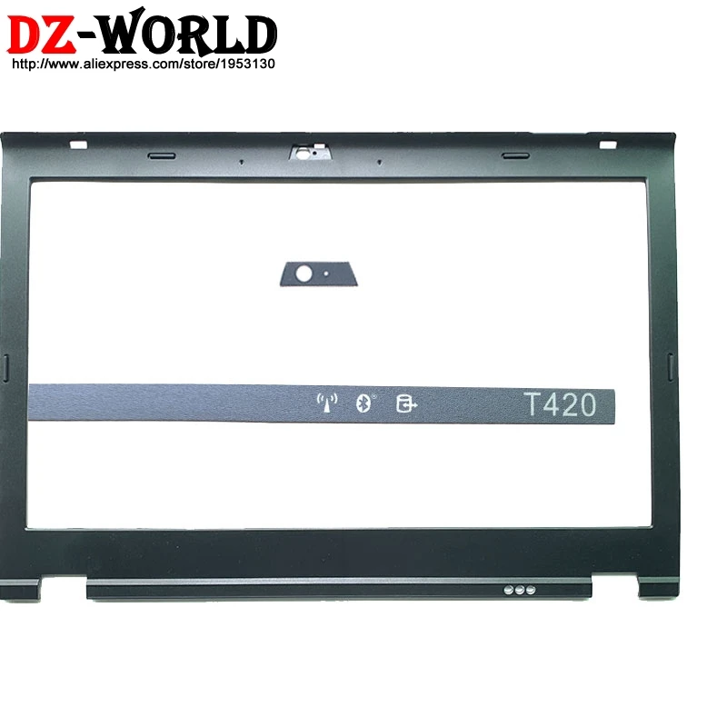 Nueva pantalla LCD Frontal de Shell Pantalla Embellecedor de la Tapa para Lenovo ThinkPad T420 t420i w/ LED Indicador luminoso de la Cámara de modelo de la etiqueta engomada de 04W1609 0