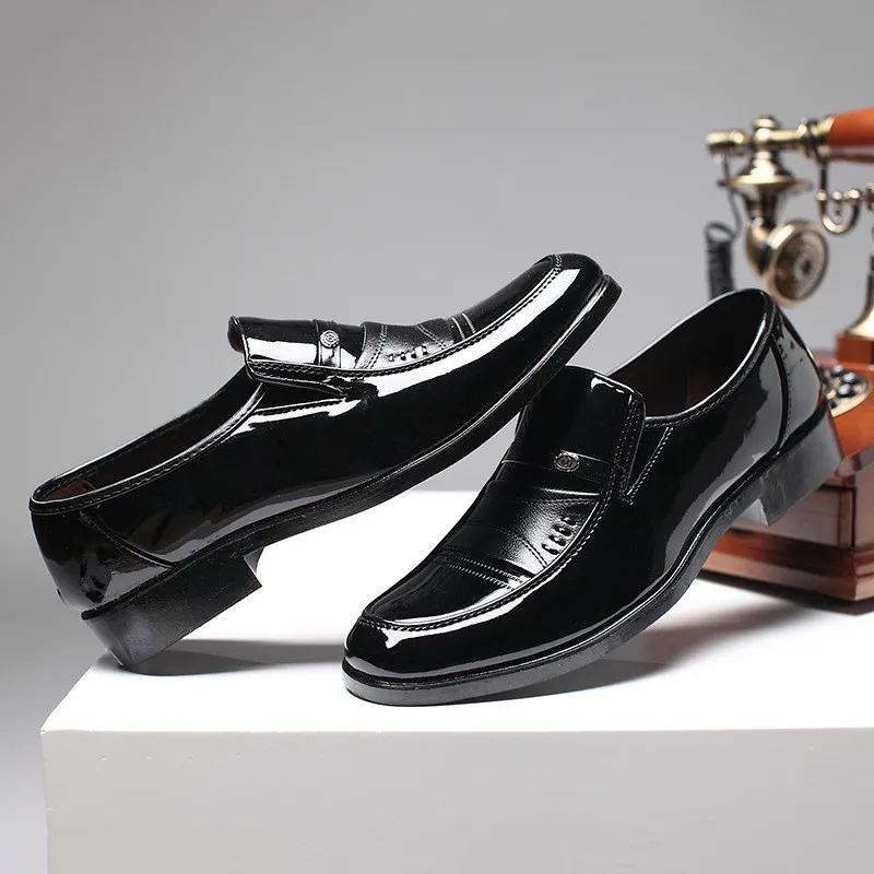 La Marca italiana de Cuero para Hombre Zapatos Formales de los Hombres Clásicos Oxford Zapatos de los Hombres de Cuero Zapatos de Vestir de los Hombres Mocasines Negro y Marrón 0