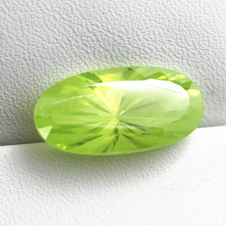 La rareza de la fruta de piedra de luz verde oval de la sandía turmalina piedra ornamental para los anillos pulseras mosaico de BRICOLAJE hacer facetas de la joyería 0
