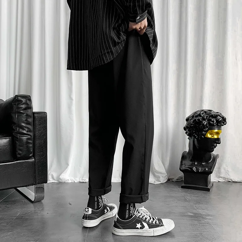 Hombre De Negro Coreano Pantalones Harem 2021 Japonés Streetwear Corredores De Harajuku Deportivos De Hip Hop Pantalones Casuales Más El Tamaño 0