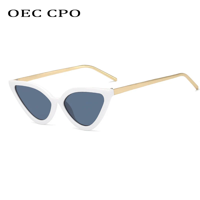 OEC CPO de la Moda de Ojo de Gato Gafas de sol de las Mujeres de la Marca de Tendencia Triángulo Negro del Marco de Gafas de Sol de Mujer los Hombres de la Vendimia Gafas UV400 oculos 0