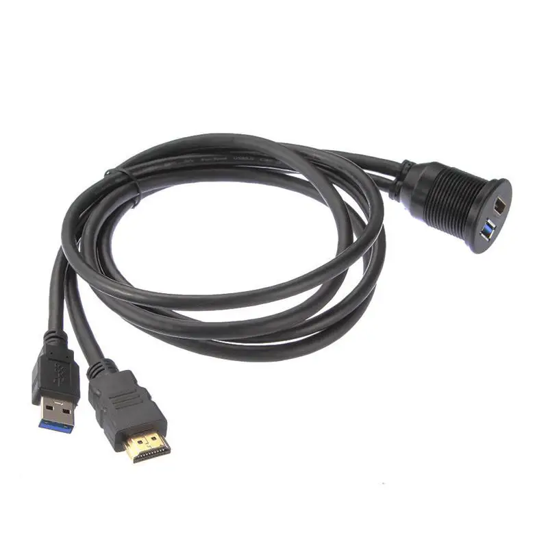 USB 3,0 Y HDMI-HDMI-+ USB3.0 Cable De Montaje De Una Prueba De Agua Para Coche, Barco Y Motocicleta 1