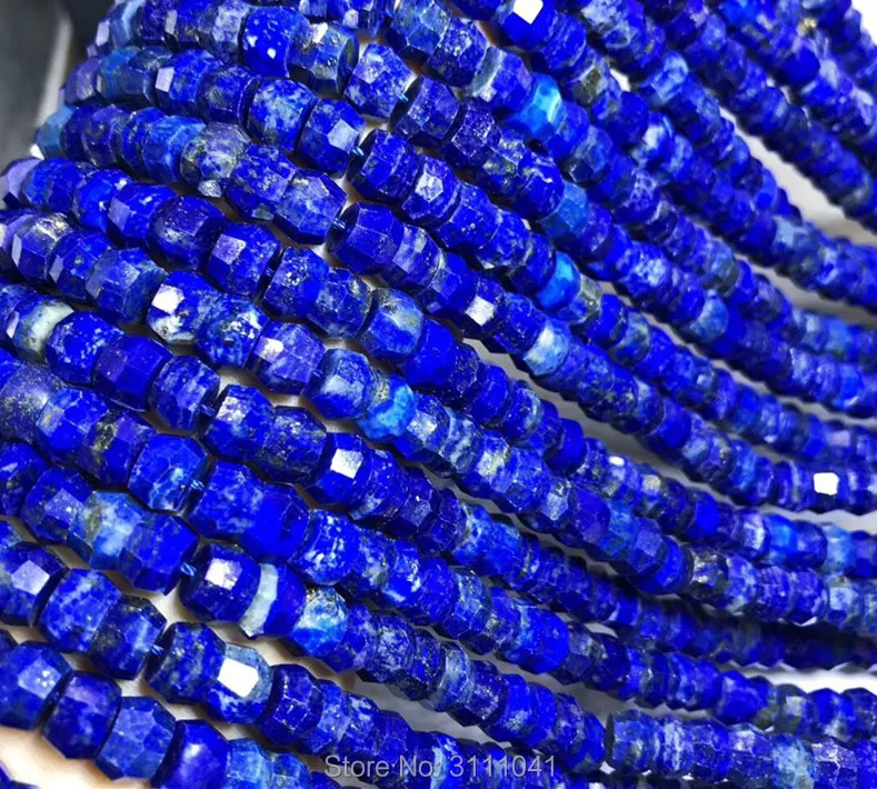Suelta perlas azul de lapislázuli redondel facetas 8*5 mm de 14 pulgadas para el BRICOLAJE para la fabricación de joyas FPPJ mayorista de perlas de la naturaleza 1