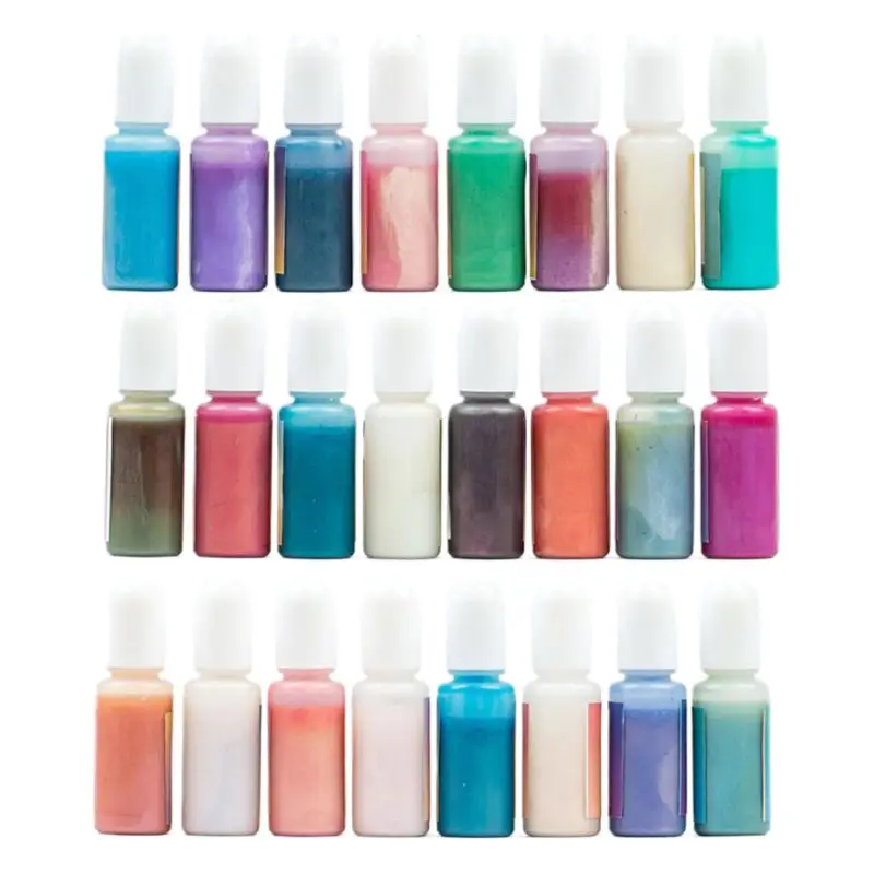 24 Pcs/set de Cristal Epoxi Pigmento de la Resina UV Tinte DIY de la Joyería Artesanía Colorante 1
