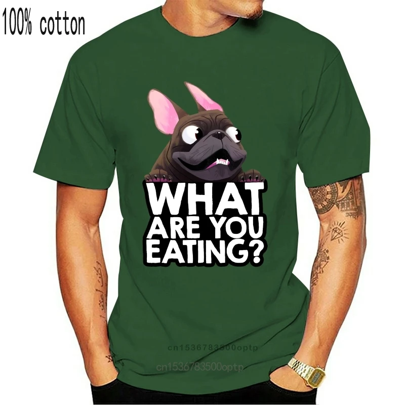 ¿Qué Estás Comiendo Perro Gracioso Francés Del Perro De Bull Camiseta Camiseta Del Mens Kids Señora 1065 Envío Gratis Divertido Tops Camiseta 1
