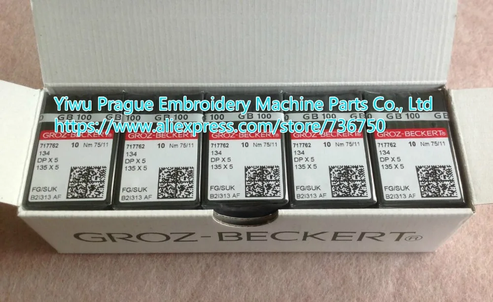 500 pcs mayorista Genuino Groz Beckert DPX5 agujas de coser DP X 5 135 X 5 134 ofrecido por Yiwu Praga tienda de la compañía 736750 1
