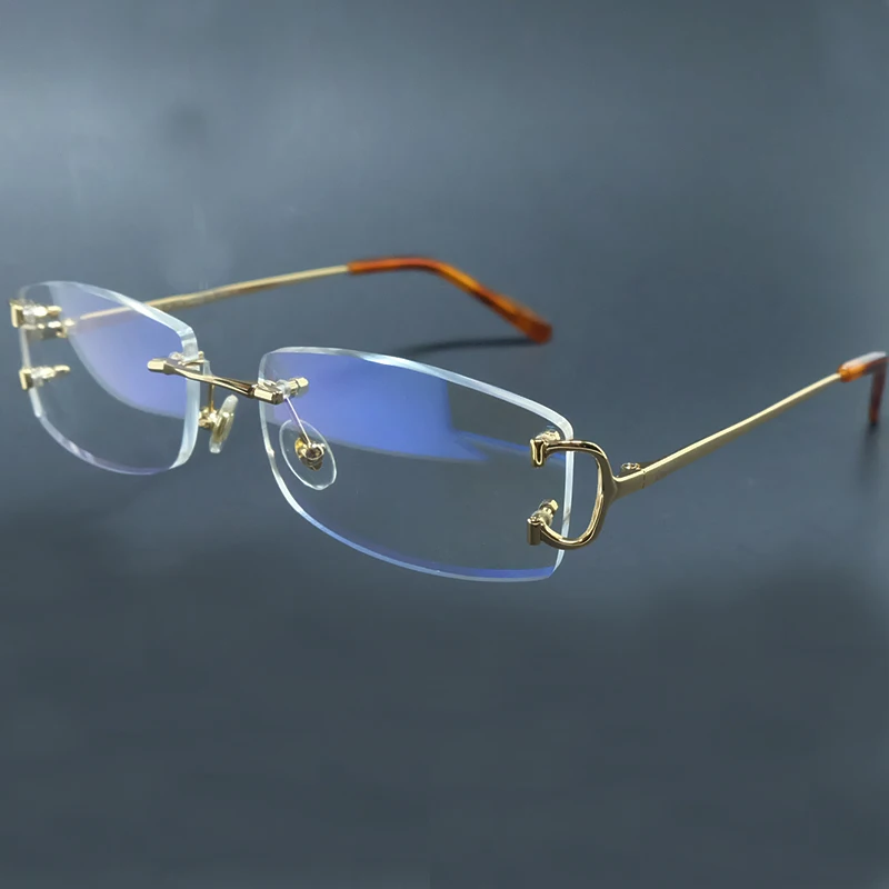 Vintage gafas sin Montura Vasos Hombres Carter Marcos de Anteojos para Llenar Prescripción de la Moda de Gafas de las Mujeres de Lujo de Gafas de Marco 1