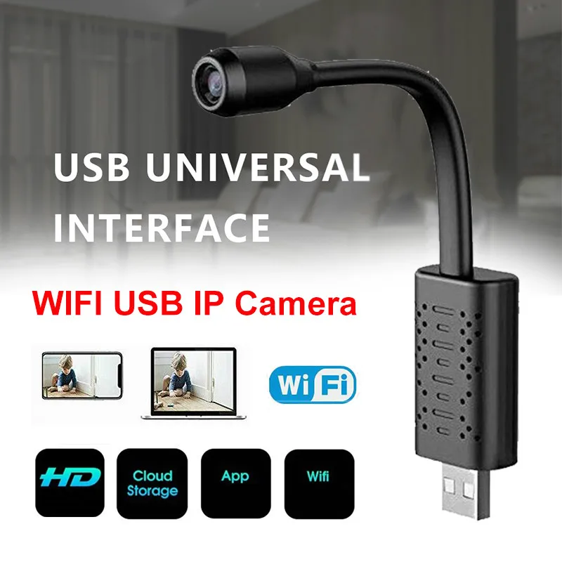 Cámaras de vigilancia Con Wifi Mini Cámara IP USB Full HD 1080P P2P CCTV de la Tarjeta SD de Almacenamiento en la Nube Inteligente AI Detección Humano 1