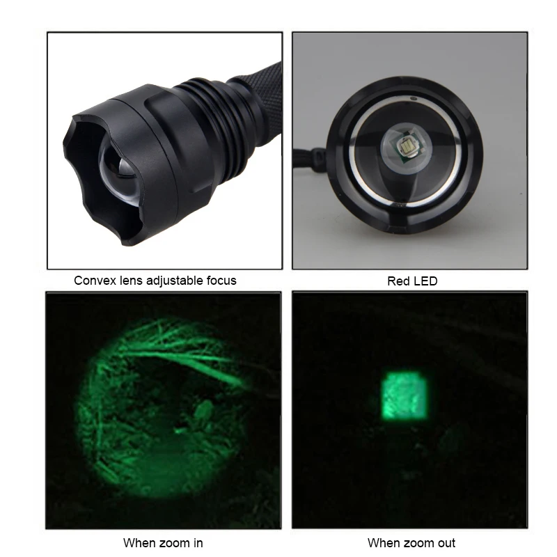 Zoom 5000lm Q5 LED de Caza de la Antorcha Tactical Rifle Alcance de Arma de Luz +Pistola de Riel de Montaje de la Linterna+18650+Interruptor de Presión+Cargador 1
