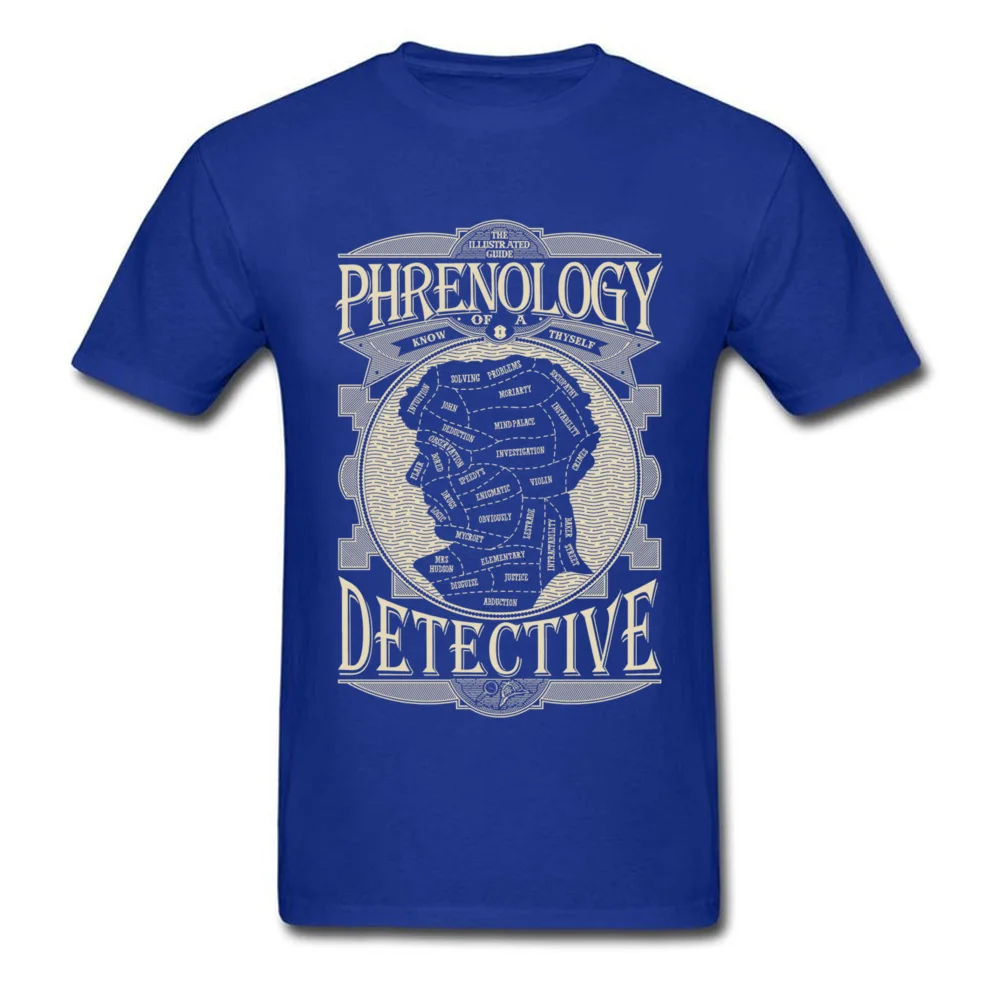 La frenología De Un Detective de la Camiseta de Sherlock Holmes de camiseta de los Hombres de Negro de la Camiseta de Algodón Camiseta Geek Chic Tops Ropa de Verano 1