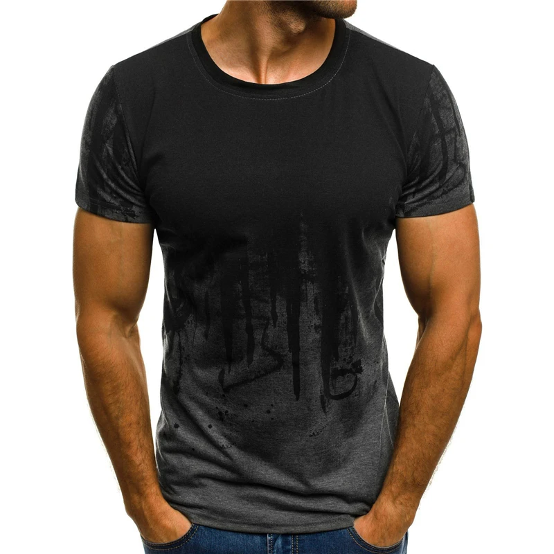 Estilo de GRAFFITI T-shirt de Moda Dibujar el Patrón de la Impresión 3D de la Ropa de los Hombres del O-Cuello de Manga Corta de la Camiseta Sport Casual Tops Ropa Masculina 1
