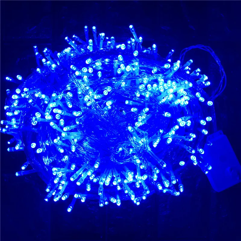 30-100M Fiesta de las luces AU reino unido Enchufe de la UE De 7 Colores de Luz Decorativa para la fiesta de Navidad de la boda de Navidad, Guirnaldas de Uso al aire libre 1