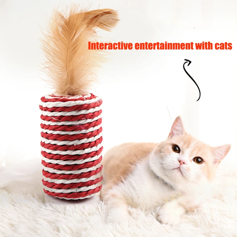 7pc/set Lindo Divertido Gato Palo Interactivo del Gato de Juguete Animal de Ratón de la Pluma de Juguete del Gato del Gatito Masticar Pelota de Juguete Gato Suministros 1