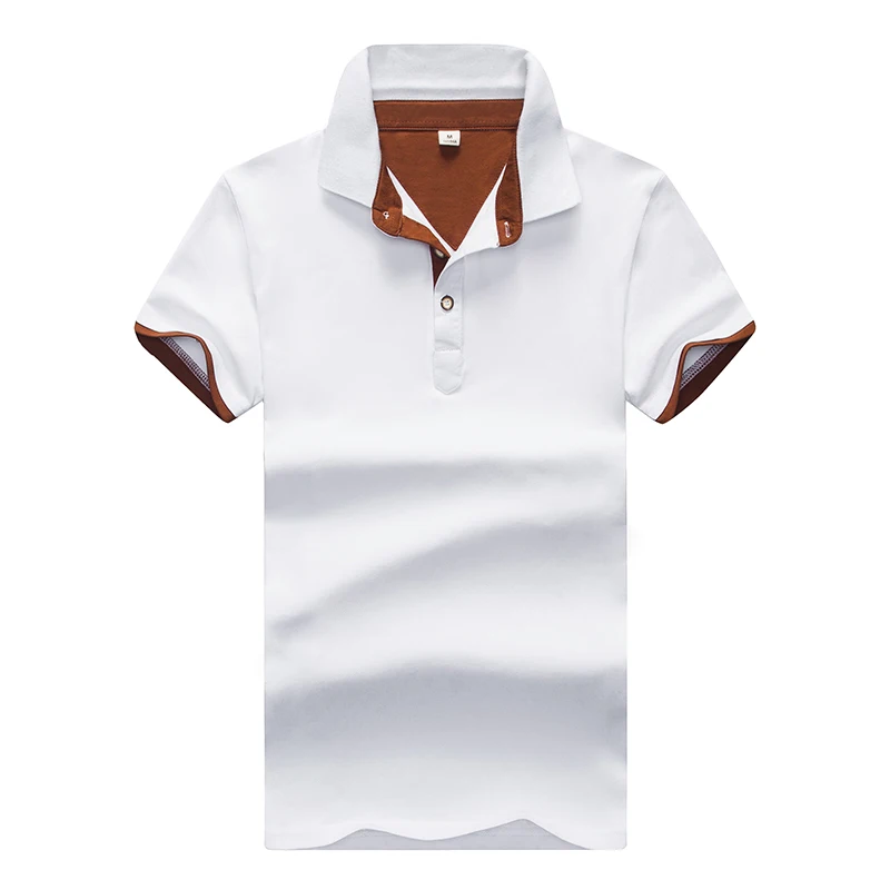 Nuevo Verano de los Hombres de la Camisa de Polo de Estilo de la Moda de los Hombres de las Camisas de Polo de Algodón Slim Fit Camisas Top Casual Contraste Hombre Fuera Puestas 1