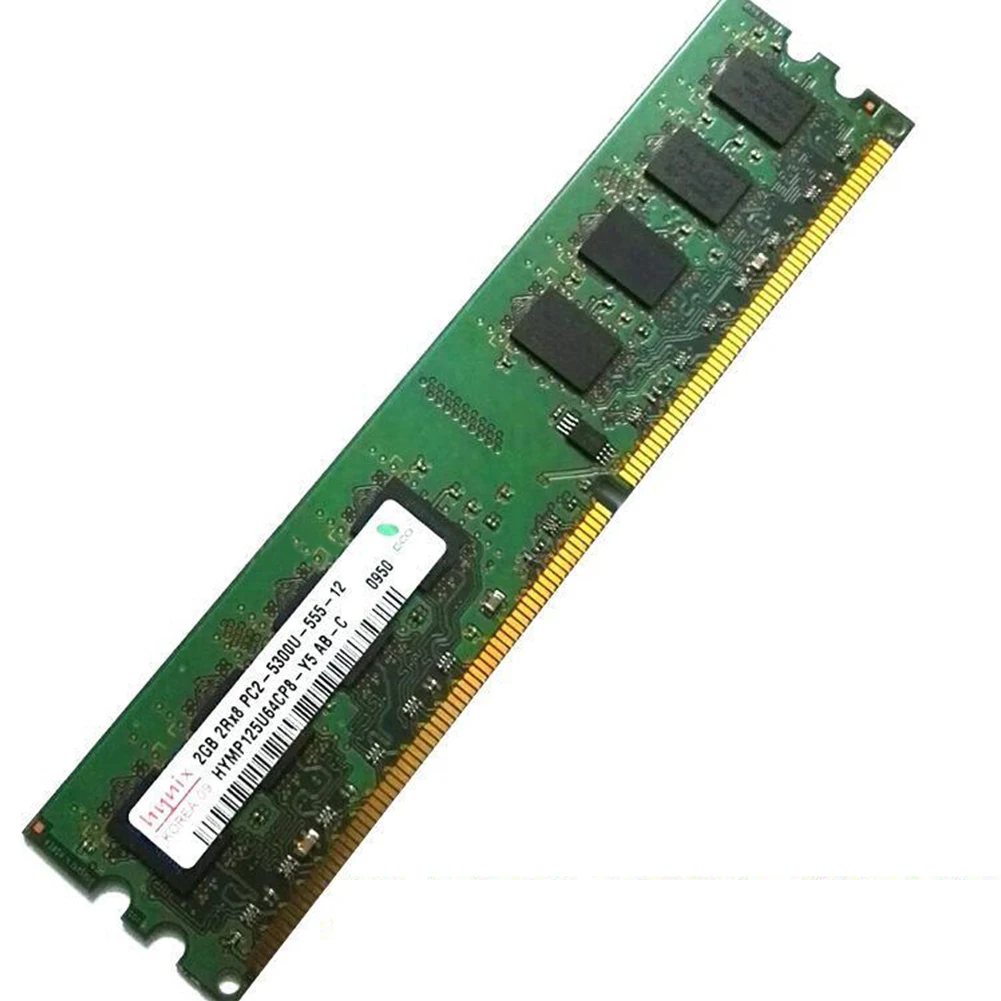 2GB DDR2 667MHz PC2 5300U de Alta Velocidad, Escritorio de la Memoria de Respuesta Rápido, Fácil de Instalar Componente del Módulo de Accesorios de Ordenador Portátil 1