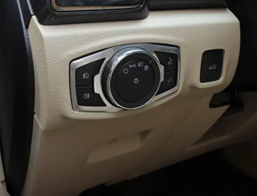 ABS Mate coche accesorios de estilo para Ford Everest Ford Ranger 2016 2017 2018 Coche Faros Interruptor de Ajuste de la Cubierta del panel de Guarnecido 1
