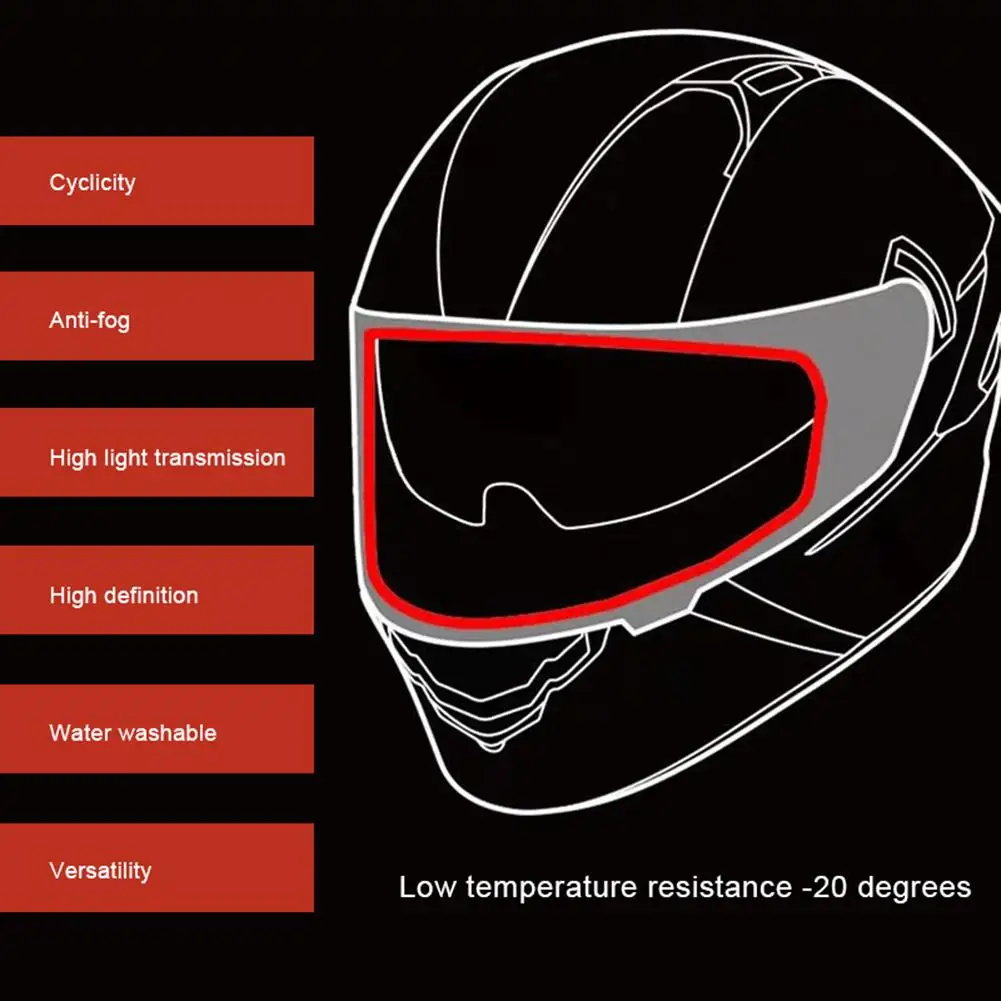 Nuevo Anti-Niebla Casco Universal de la Lente de la Película Para la Motocicleta de la Visera del Escudo de la Niebla Resistente a la Moto Racing Accesorios qiang 1