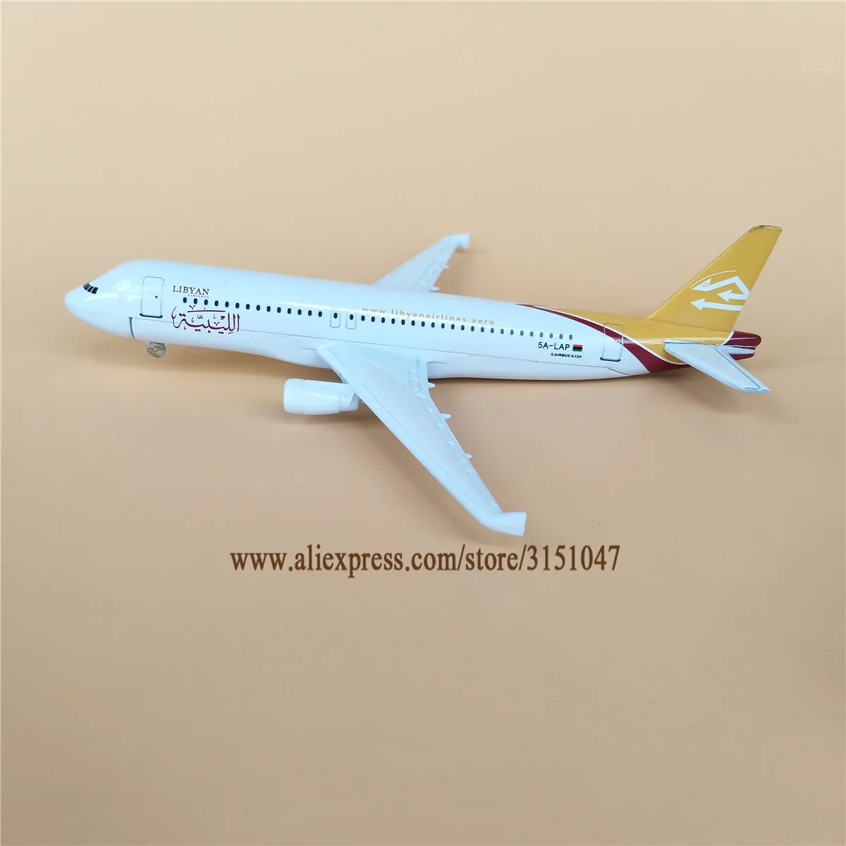NUEVA Aleación de Metal Aérea de LIBIA Airlines, Avión Modelo Airbus 320 A320 Airways Modelo de Avión Stand de la Aeronave a los Niños los Regalos de 16cm 1