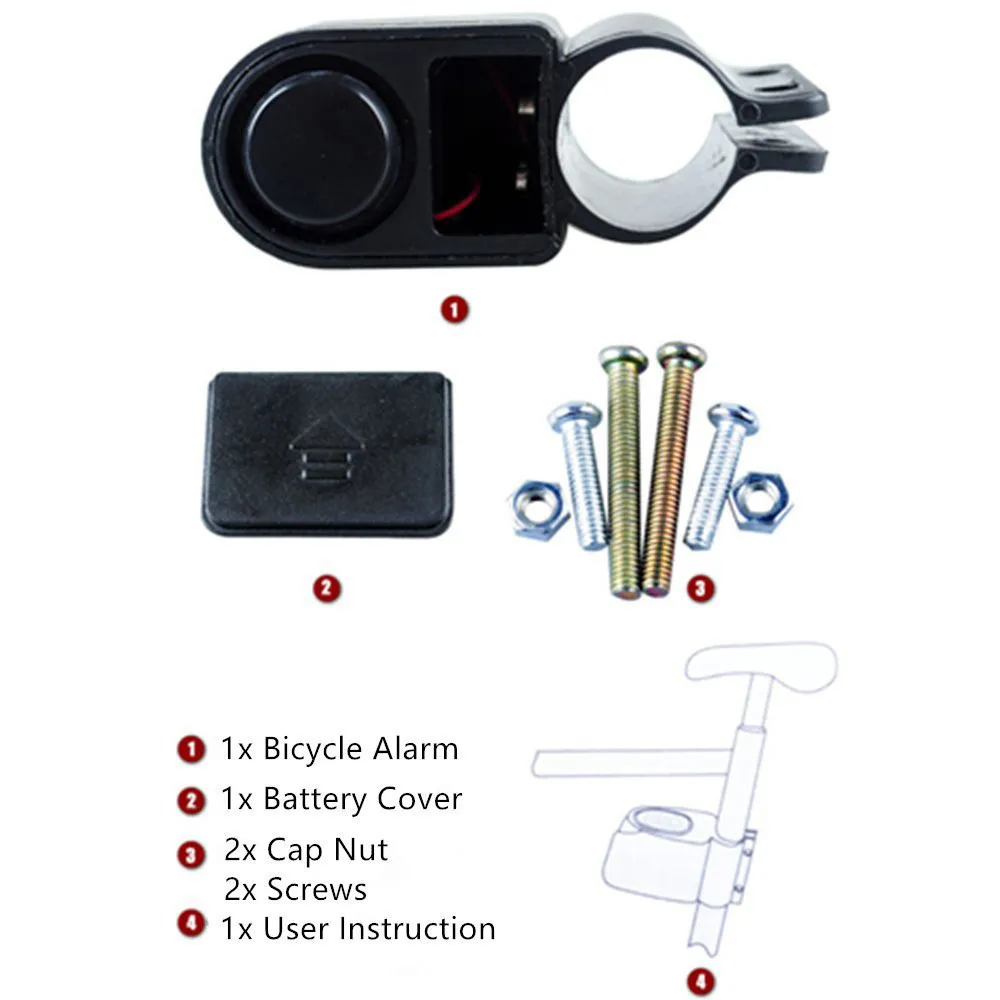 Envío gratuito de Bicicletas Moto Ciclomotor Bicicleta de Alarma de la Seguridad de la Bicicleta de Bloqueo de la Alarma de Sonido Fuerte Accesorios para bicicletas accesorios 1