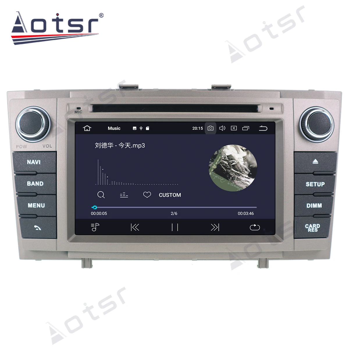 Aotsr PX6 Android 10.0 4+64G de la Radio del Coche de GPS de Navegación DSP Para Toyota Avensis T27 2009+ Coche HD Stereo Video Multimedia Reproductor de DVD 1