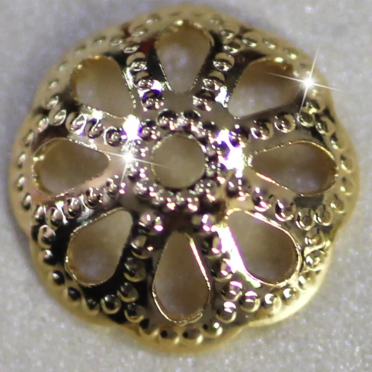 De alta calidad de la joyería de los componentes de 8mm de la belleza de la flor espaciador de oro fácil para la fabricación de joyas 0.8*0.8 cm 1