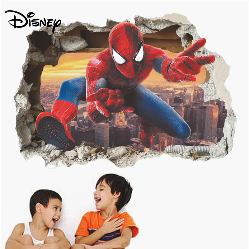 Disney Spider-Man pegatinas de los niños en la habitación de decoración de fondo pegatinas sofá de la sala decoración pegatinas 1