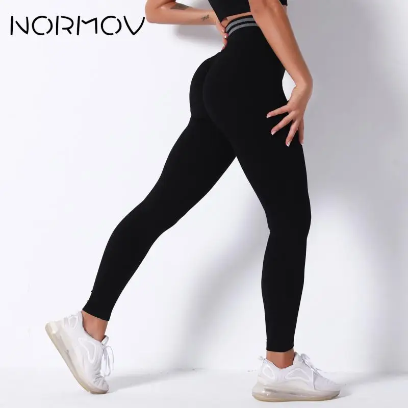 NORMOV Inconsútil de las Mujeres Pantalones de Yoga Deporte Gimnasio Barriga de Entrenamiento de Control de las Polainas de Joggings de Fitness Running Leggings Push Up Mujer 1