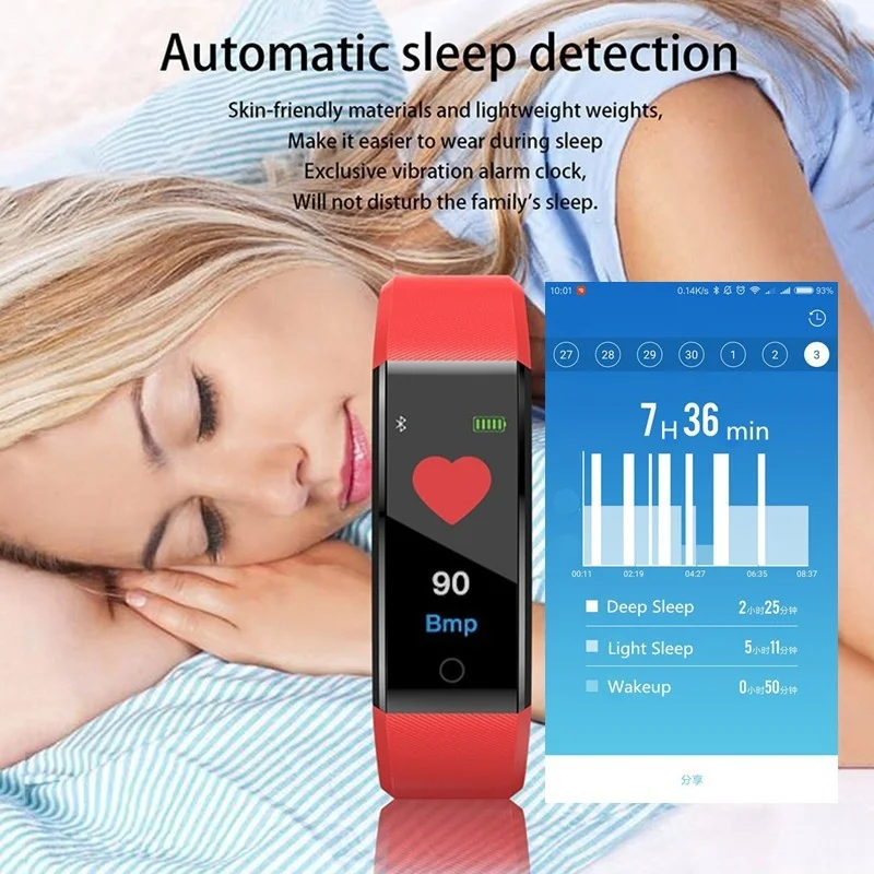 Más De 115 Pulsera Inteligente Bluetooth Deporte Relojes De Pulsera De La Salud De La Frecuencia Cardíaca Presión Arterial Fitness Podómetro Hombres A Prueba De Agua 1
