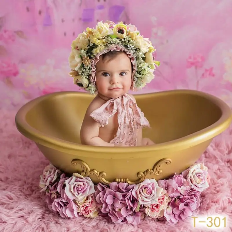 Flores Flores Sombrero De Bebé Recién Nacido De La Fotografía Props Hecho A Mano Colorido Gorro Sombrero 1