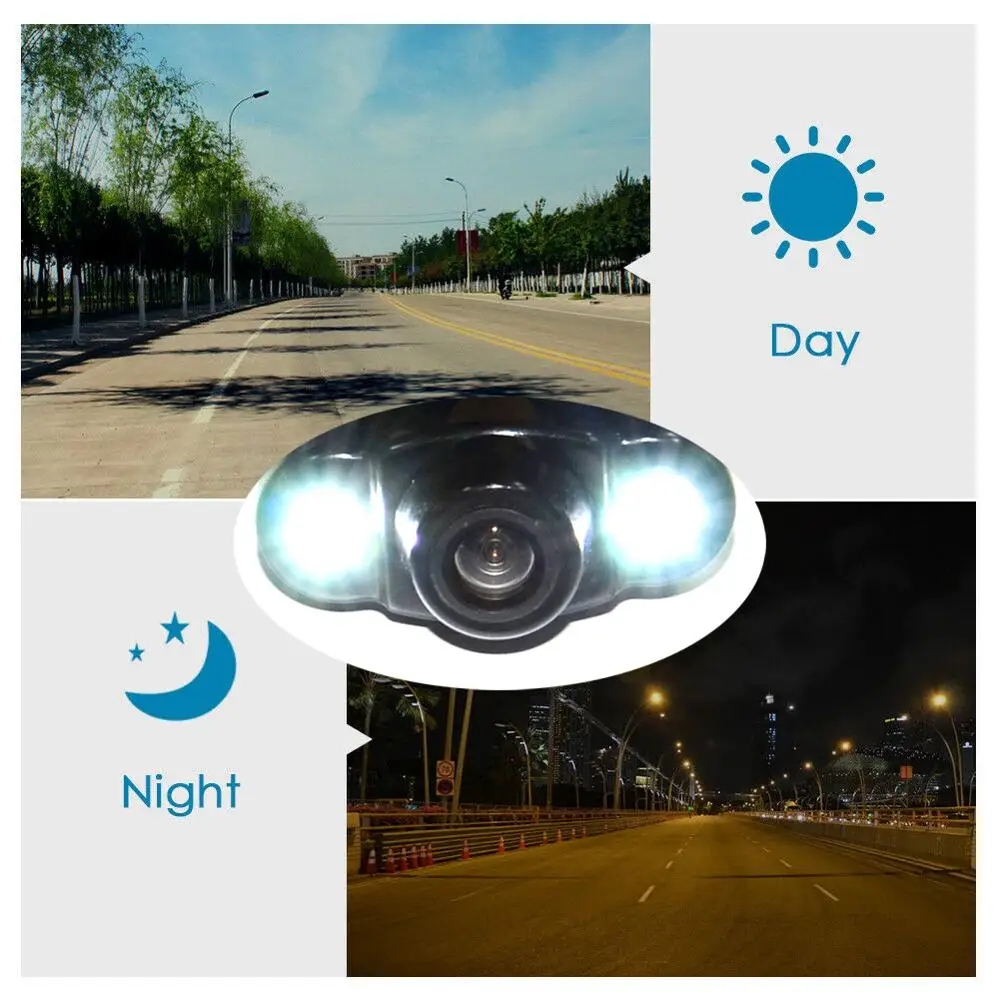 YuanTing de Automóviles de Ayuda al Aparcamiento Delantero Copia de seguridad de la Cámara CMOS de la Visión Nocturna IP67 Impermeable Kit De Monitor de Vista Trasera del Estéreo 1