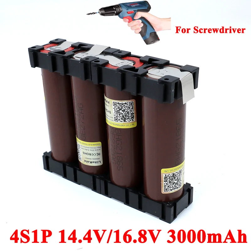 Liitokala 18650 HG2 2S 3S 4S 5S 6S 8S de 6000mAh 20A 7.4 V 12.6 V a 25.2 V 29,6 V 3000mAh para Destornillador baterías de soldadura de la batería 1
