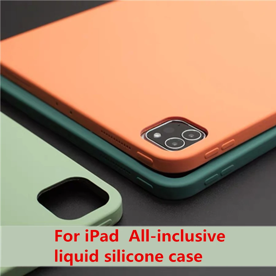 Para el iPad de Apple pro11 cubierta protectora 12.9 Todo incluido Para iPad Air3/10.5 tablet real silicona líquida 10.2 pulgadas caso de shell 1