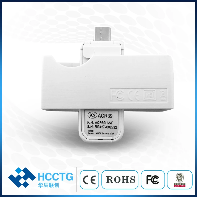 ACR39U-NF Contacto IC Chip de Tipo C Lector de Tarjetas Inteligentes de Apoyo IOS7816 con conexión SDK 1