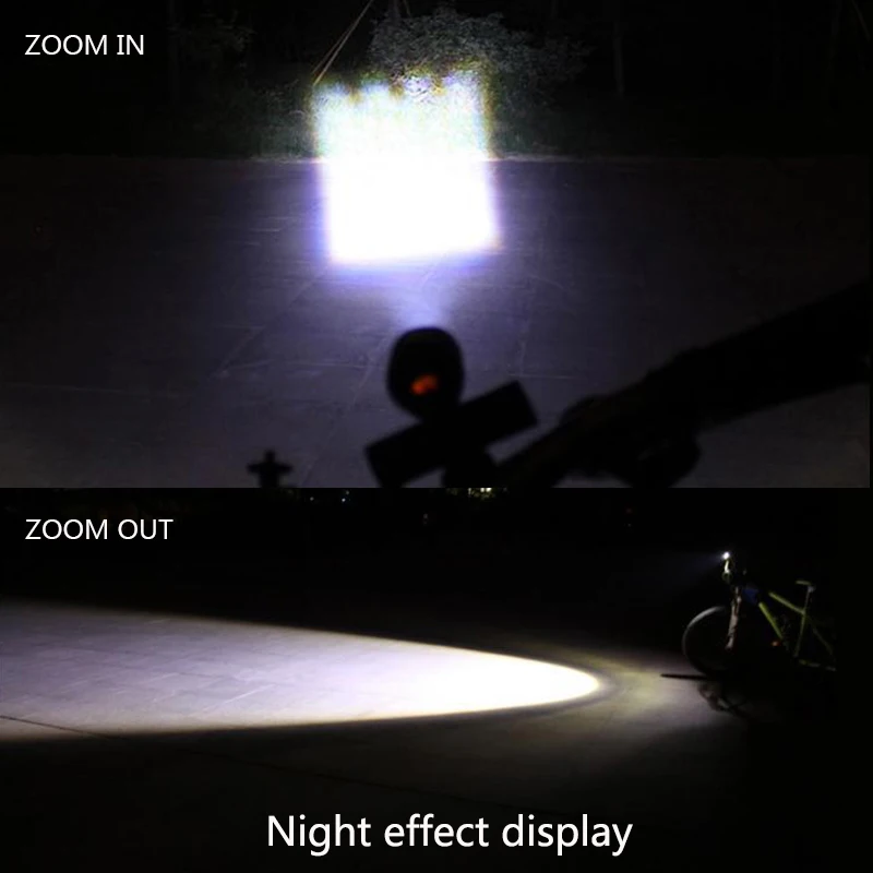 Zoomable LED Luz de la Bicicleta 15000LM XML T6 LED de la Lámpara USB Recargable de la Antorcha 3 Modos de Ciclismo (Bicicleta del Faro+USB de la luz trasera 1