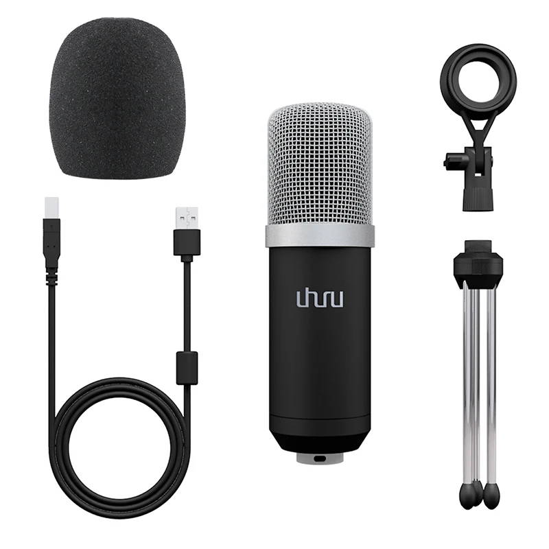 UHURU UM960 Micrófono USB de 192kHz/24bit Profesional Podcast Microfono de Condensador de Micrófono Con base de Trípode para el Equipo de Youtube 1