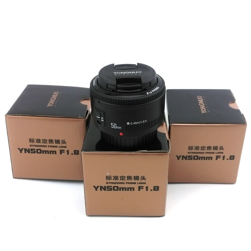 YONGNUO EF 50/1.8 AF MF 50mm F1.8 -F22 Lente de Gran Apertura Lente de Foco Fijo YN50mm para Canon EOS DSLR Full-frame & Cámaras APS-C 1