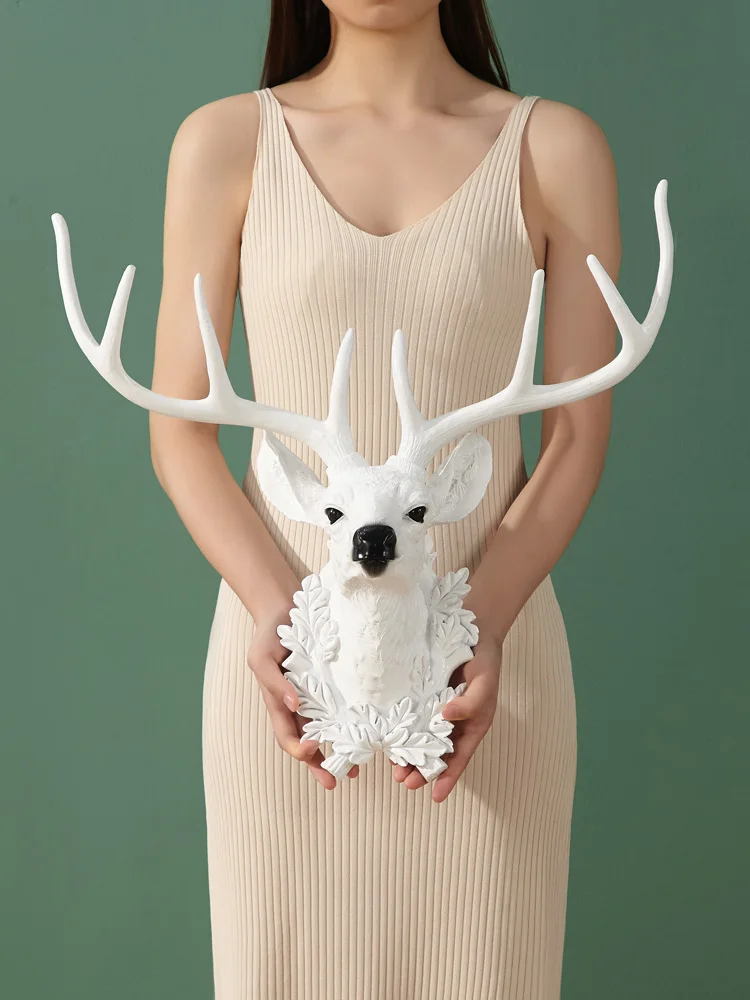 [HHT] Nórdicos 3D de la Cabeza de Ciervo de la Suerte de la Pared Colgante Colgante de Ciervos de Sika de los Animales de Inicio Decoración de la Pared del Salón Creativa de Fondo 1
