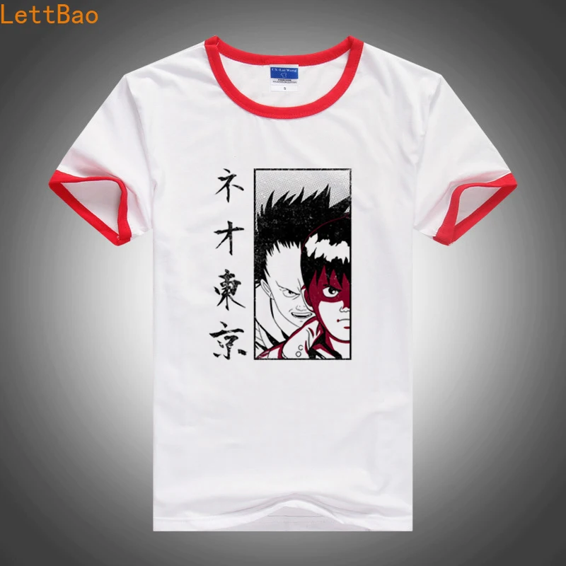 Akira Shotatsu Shotaro Kaneda Verano Camisetas De Los Hombres De Algodón De Hip Hop Mens T-Shirt Tops Camisetas Vintage Casual T-Shirt Camiseta De Streetwear 1