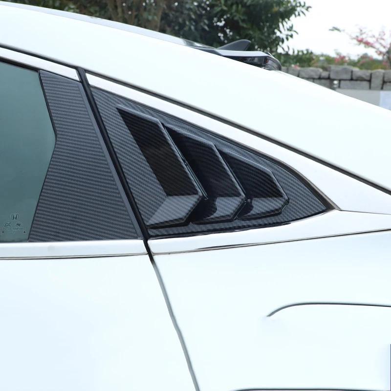 Auto Panel de Cuarto Trasero de Ventilación Lateral de la Ventana de la Persiana de Cubierta Para Honda Civic 10 de 2016 2017 2018 2019 2020 Accesorios 1