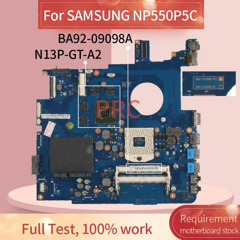 BA92-09098A Para SAMSUNG NP550P5C Notebook Placa base BA41-01898A N13P-GT-A2 DDR3 Placa base del ordenador Portátil 1