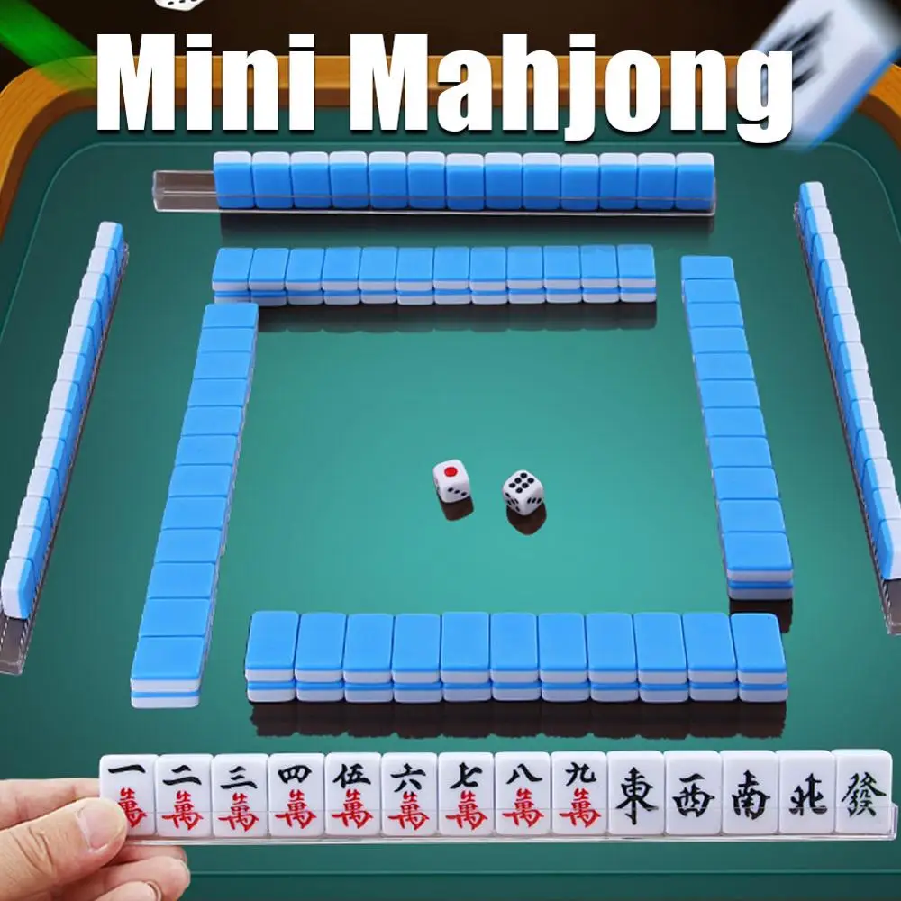 24 144 pcs/set Mini Poco Mahjong Chino Mahjong Tradicional Juego de mesa de la Familia de Juguete Chino Números Exquisitamente Tallada Casa F 1
