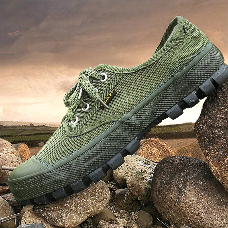 De Alta Calidad De Color Verde Militar Táctico Zapatos De Combate Del Ejército De Los Zapatos De Lona De Los Hombres De Escalada Deportiva Suministros 1