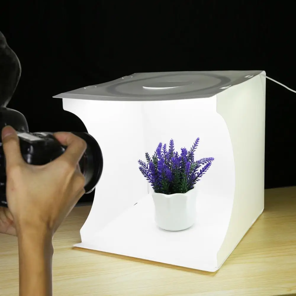30CM Foto Lightbox Anillo LED Plegable de Iluminación de Estudio Disparo Tienda Caja con 6 Colores de fondo Portátiles 1