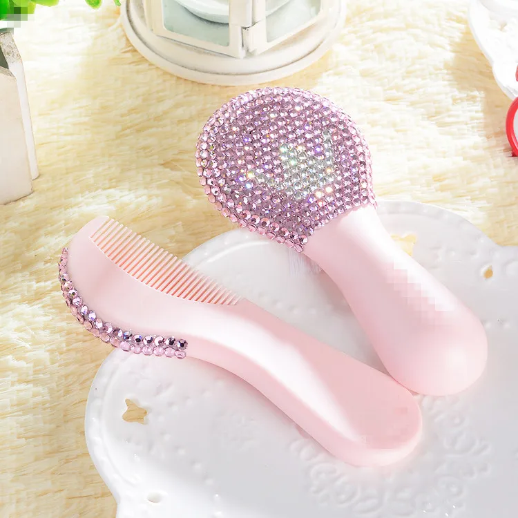 MIYOCAR hermoso conjunto de segura Príncipe de la Princesa bebé peine,bling rosa chupete bling bebé botella de vidrio ideal como regalo para baby shower 1