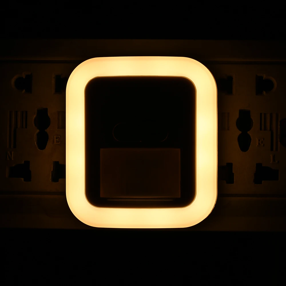 LED Plug-in Sensor de Movimiento control de la Luz de la Pared de la Noche de la Luminosidad de la Lámpara de los años 30/60/90/120s Tiempo de Iluminación Ajustable para la Sala de estar 1
